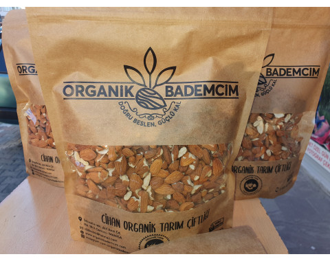 Kırık (2. Kalite) 1KG Yerli Çiğ Organik Badem Duble Boy 2024 Hasat