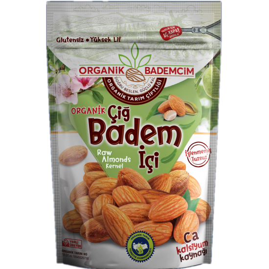 1 KG Yerli Çiğ Organik Badem Duble Boy Yeni Mahsül